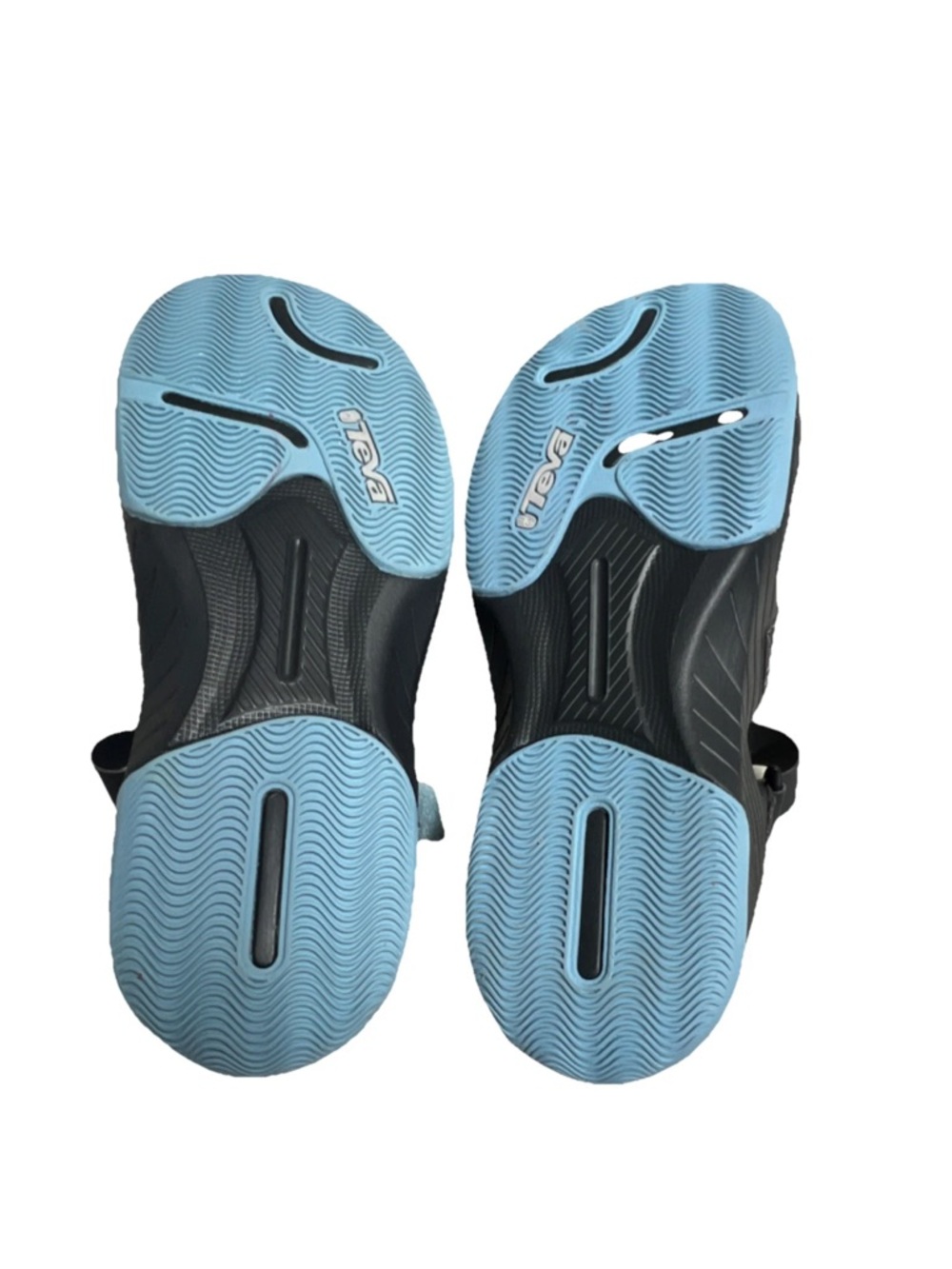 Teva Barracuda Men’s Black Sandals with Light Blue Accents Strappy  Size 8 - Picture 3 of 8